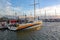 Newly built racing yacht Oystercatcher XXVIII arrives in the evening at Tauranga marina for shipping to the United States