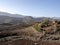 Newly built small houses in a mountainous landscape in northern Ethiopia