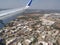 Newly erected residential townships in Ahmedabad from airplane window