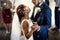Newlywed African Descent Couple Dancing Wedding Celebration