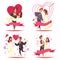 Newlyweds Cartoon Design Concept