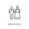 Newlyweds linear icon. Modern outline Newlyweds logo concept on