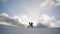 Newlyweds. Lovely young groom and bride stay together on top of the mountain, Winter, mountains Wedding couple. Happy