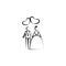 newlyweds sketch illustration. Element of wedding icon for mobile concept and web apps. Sketch style newlyweds icon can be used fo