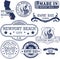 Newport Beach city, CA. Stamps and signs