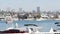 Newport beach harbor, weekend marina resort with yachts and sailboats, Pacific Coast, California, USA. Waterfront luxury suburb