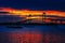 The Newport Bridge at Sunset, Newport, RI.