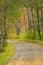 Newport Claremont Rail Trail in Newport, New Hampshire in autumn