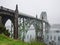Newport, Oregon bridge in the fog