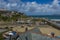 Newquay town and traditional fishing harbor