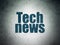 News concept: Tech News on Digital Data Paper background