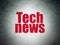 News concept: Tech News on Digital Data Paper background