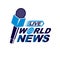 News and facts reporting vector logo composed using world news inscription