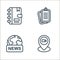 news and journal line icons. linear set. quality vector line set such as location, world news, report