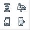 News line icons. linear set. quality vector line set such as phone, memory card, mailbox