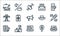 News line icons. linear set. quality vector line set such as radio, laptop, newspaper, interview, reporter, fedora hat, typing,