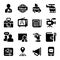 News & mass media icon set