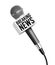 News microphone on white