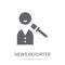 News reporter icon. Trendy News reporter logo concept on white b