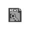 News searching vector icon