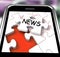 News Smartphone Means Online Updates And Headlines