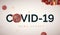 News update header banner for Covid-19 on light microbiology background. Coronavirus vector illustration for website in
