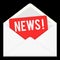 News. web icon, email communication