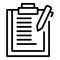 News writing icon outline vector. Tv media