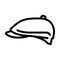 newsboy hat cap line icon vector illustration