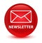 Newsletter glassy red round button