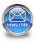 Newsletter glossy blue round button