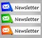 Newsletter paper design web buttons