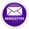 Newsletter premium purple round button