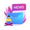 Newsletter subscription vector concept metaphor