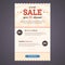 Newsletter template design with discount offer.