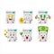 Newspaper cartoon character with cute emoticon bring money