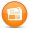 Newspaper icon special orange round button