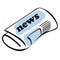 Newspaper icon vector