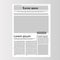 Newspaper layout template, vector illustration