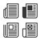 Newspaper Line Icon Set on White Background. Vector