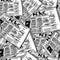 Newspaper monochrome vintage seamless background