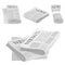 Newspaper vector icons with type and picture mockup