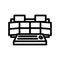 newsroom news media line icon vector illustration