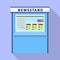 Newsstand kiosk icon, flat style