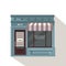 Newsstand selling newspapers and magazines.Press kiosk. Vector illustration.