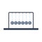 Newton cradle ball balance vector icon. Pendulum motion physics sphere action gravity. Flat education pictogram