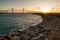 Newton Navarro Bridge in Natal City on Sunset