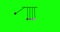 Newton's cradle 4k resolution animation. Newton's cradle on green background screen loader. Loop loading motion