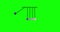 Newton's cradle 4k resolution animation. Newton's cradle on green background screen loader. Loop loading motion