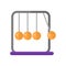 Newton`s Cradle Vector Illustration in Flat Design